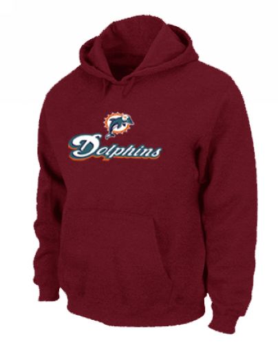 NFL Men's Nike Miami Dolphins Authentic Logo Pullover Hoodie - Red